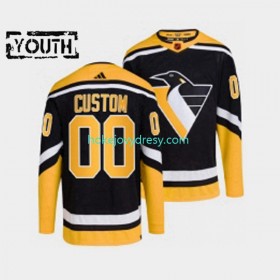 Dětské Hokejový Dres Pittsburgh Penguins Personalizované Adidas 2022-2023 Reverse Retro Černá Authentic